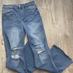 Wax Jeans Bell Bottom Flare Blue Womens Juniors Size 13 x 31